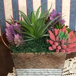 Faux succulent arrangement
